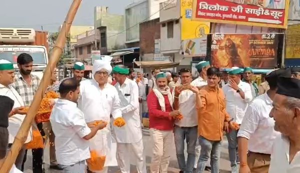 RSS के पथ संचलन का स्याना में हुआ स्वागत